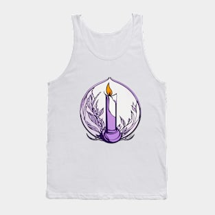 Serene Candle and Nature Emblem No. 611 Tank Top